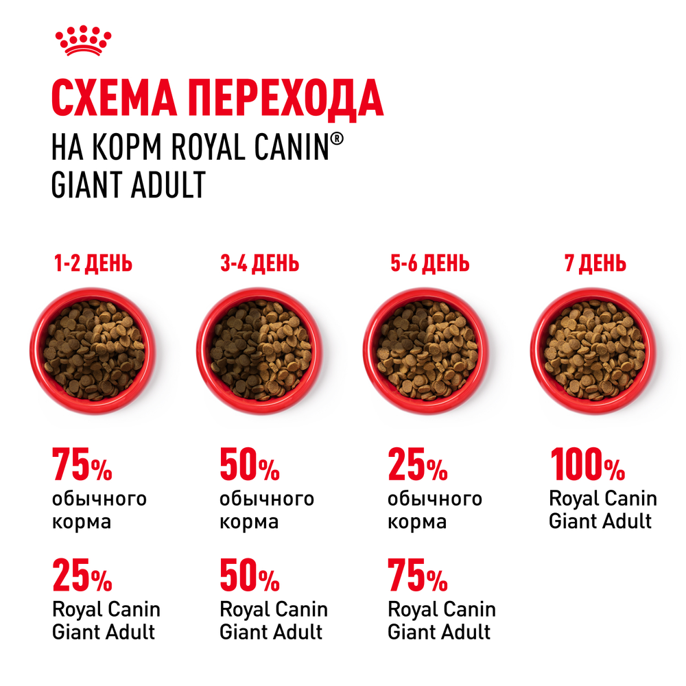 Royal Canin Giant Adult Джайнт Эдалт Корм сухой для взрослых собак очень крупных пород от 18 месяцев 15кг