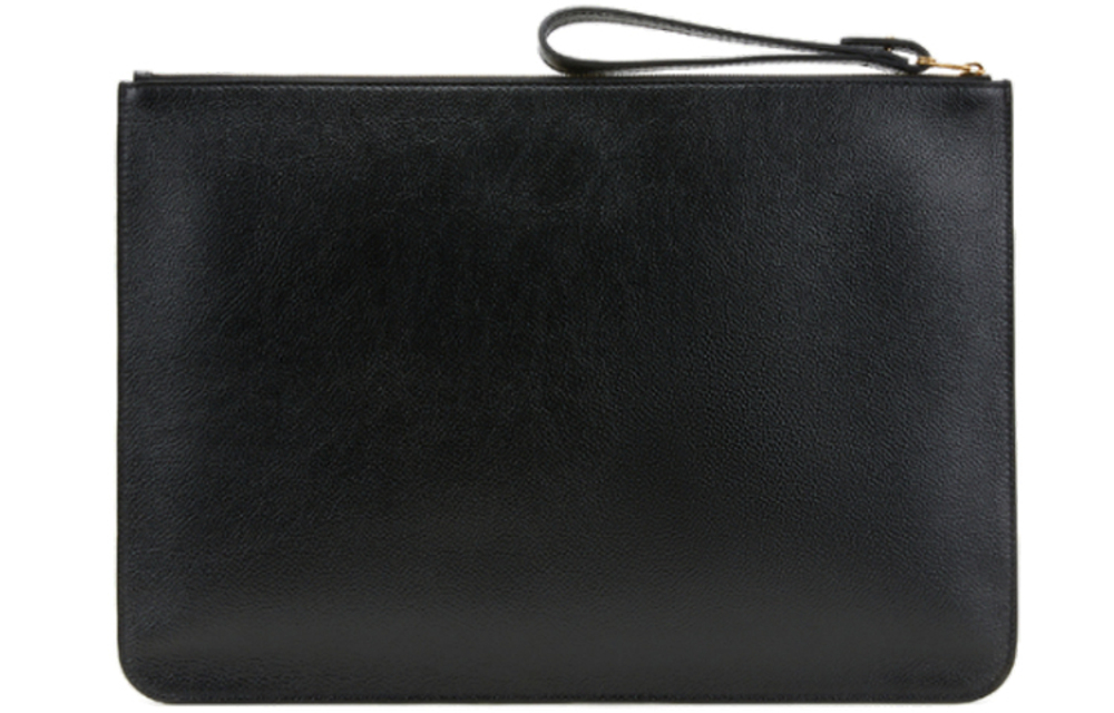 Balenciaga Calfskin Wristband Clutch Men"s Black