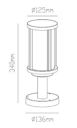 Уличный наземный низкий светильник Arte Lamp A1036FN-1BK