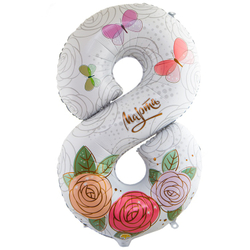 Шар-цифра 8 Марта (40"/102 см)