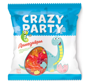 МАРМЕЛАД CRAZY PARTY ДИНОЗАВРЫ 70ГР