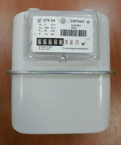 Счетчик газа СГК G4, М30х2, правый, верхний подвод (аналог счетчика СГК г. Владимир) 2024-2025 г.в.