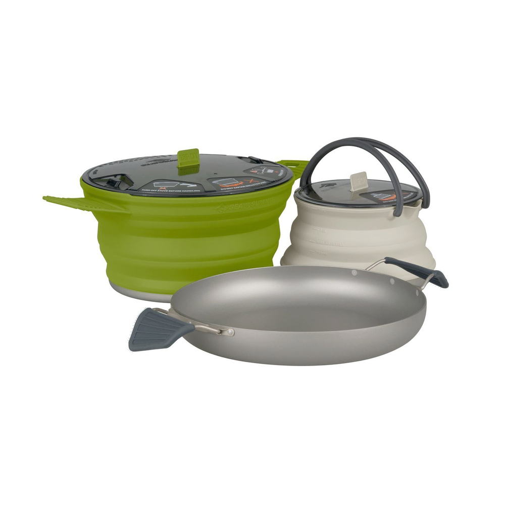 Sea to Summit набор складной посуды X-Set 32(кастрюля X-Pot 2.8l, чайник X-Pot Kettle 1.3l, сковород
