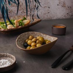 Салатник 300 мл 16*14 см h5,2 см Brown Untouched Taiga P.L. Proff Cuisine [6]