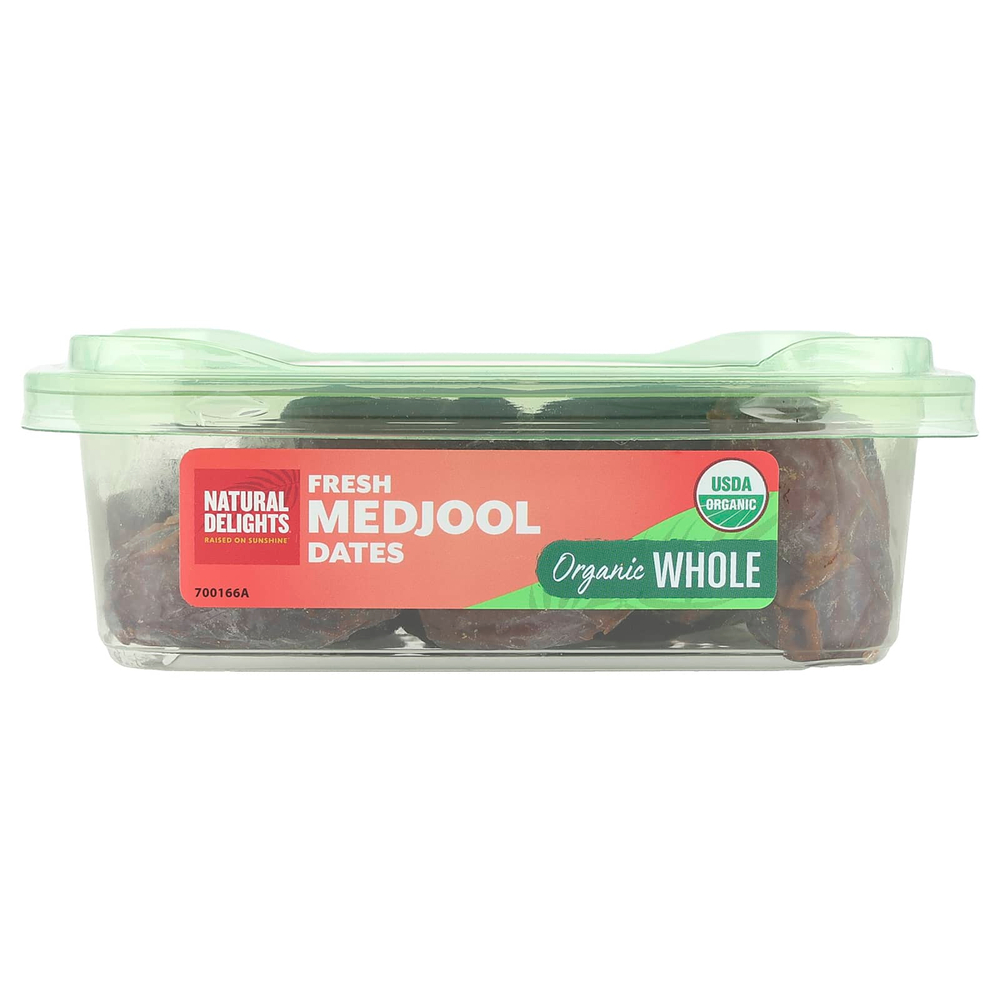 Natural Delights, Органические свежие финики Medjool, цельные, 340 г (12 унций)