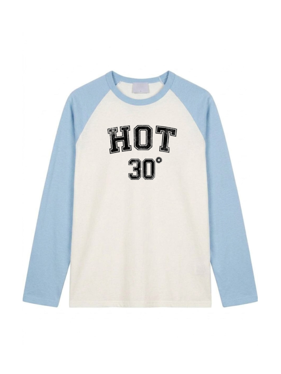 Лонгслив с контрастными рукавами "Hot"