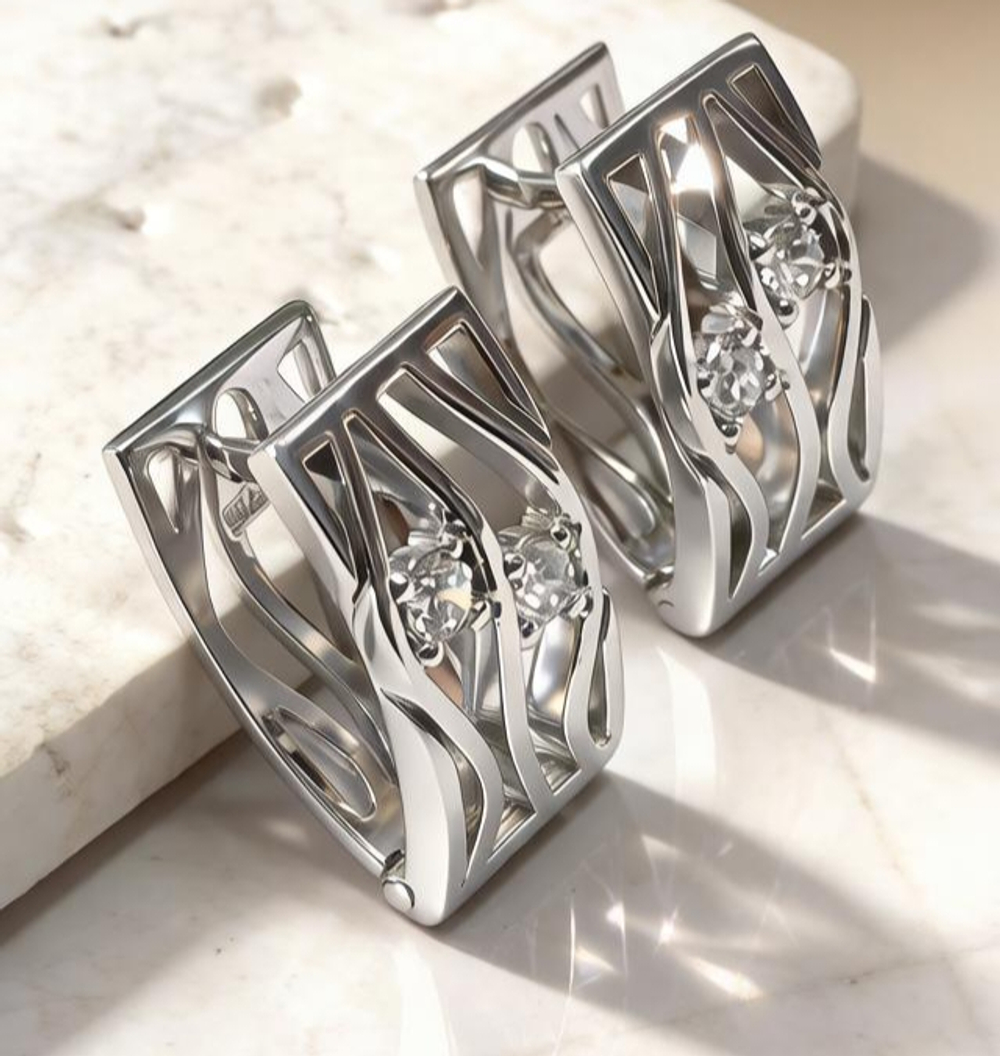 Ювелирные серьги из серебра 925 пробы