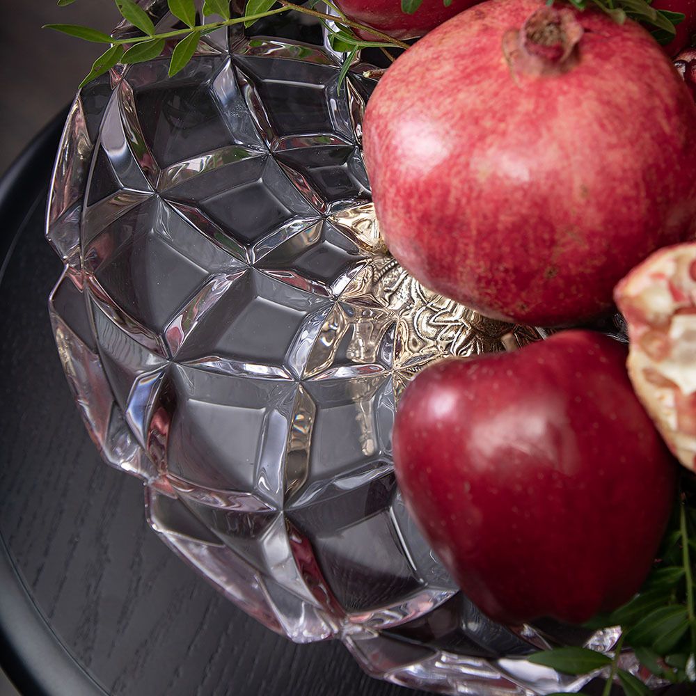 Фруктовница Слон индийский Бронза со стеклянной чашей