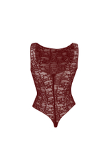 Кружевное боди Elisabetta Franchi - бордовый(BO00546E2)