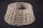 Корзина под елку, цельная, светло-коричневая, ротанг