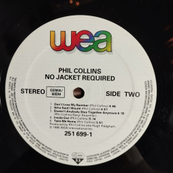 Винтажная виниловая пластинка LP Phil Collins No Jacket Required (Germany 1985)
