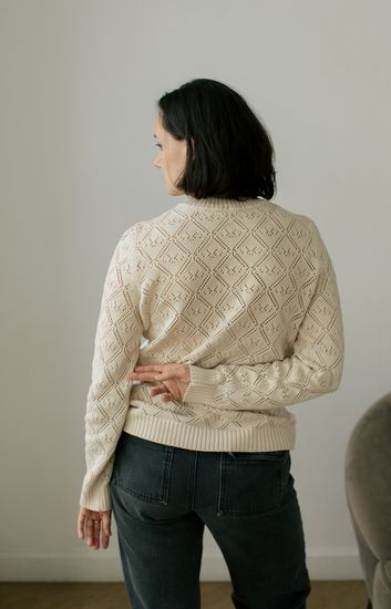 Джемпер А.Г., 50% хлопок, 50% акрил, цвет бежевый