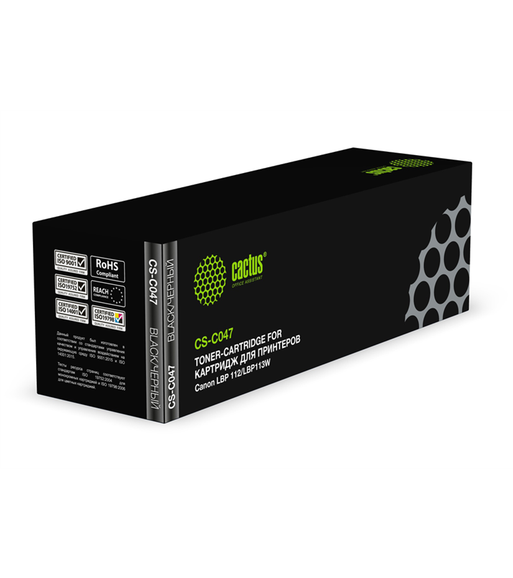 Cactus CS-C047 Cartridge 047 черный (1600стр.) для Canon LBP112/LBP113W