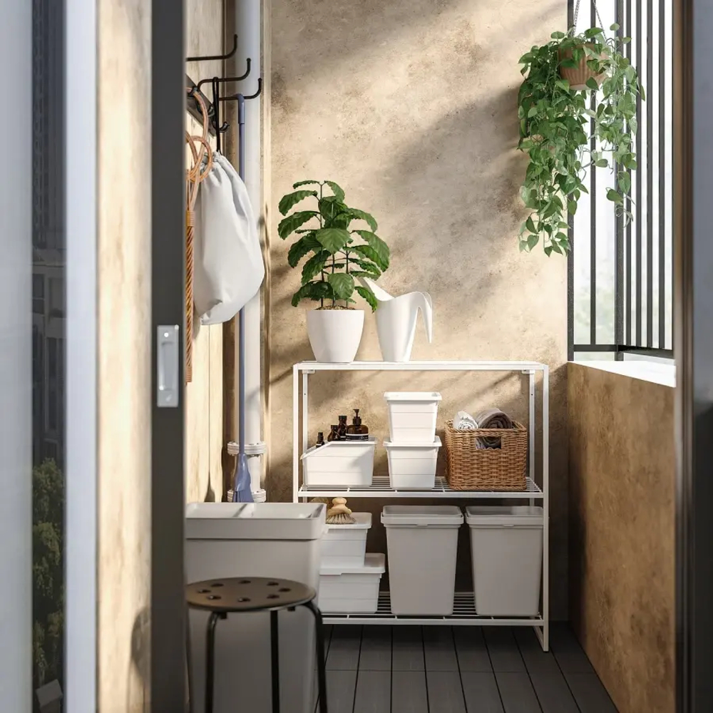 Полка проволочная/внутренняя/наружная - IKEA JOSTEIN/ЙОСТЕЙН ИКЕА, 40х2х77 см, белый