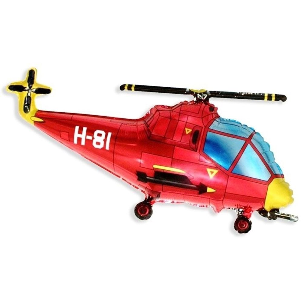 Вертолет красный Без гелия
