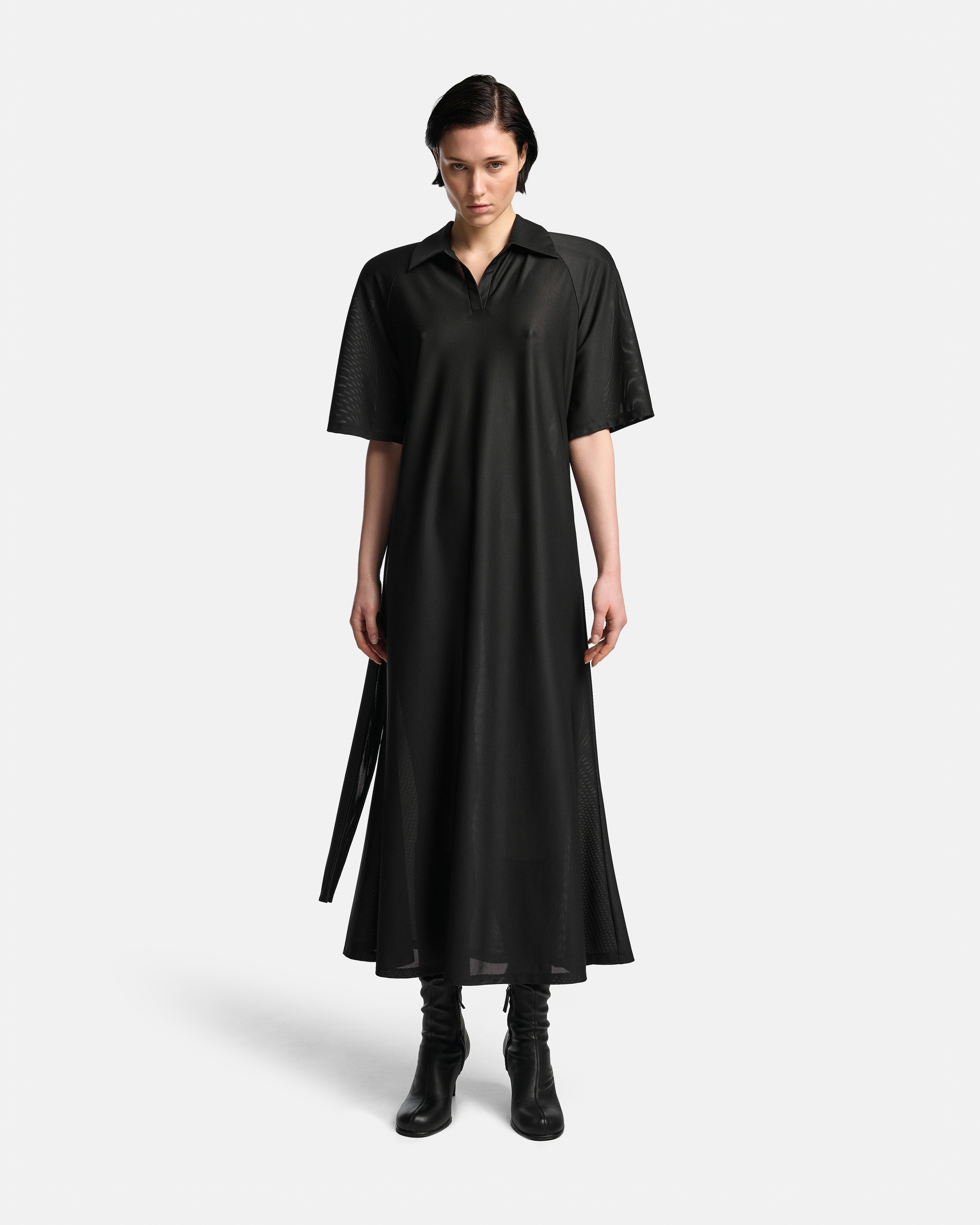 ПЛАТЬЕ-ПОЛО ИЗ СЕТКИ