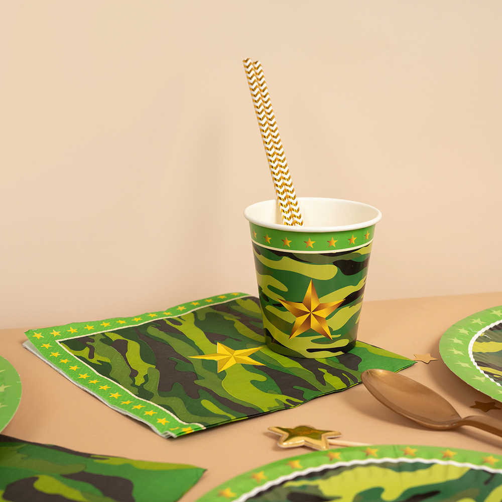 Стаканы (250 мл) Звездный Камуфляж 6 шт