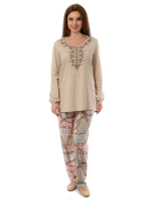 Брюки Б-18/розовый-цепи