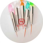 НАБОР ДОТСОВ - КИСТЕЙ АКРИЛ для дизайна 15см. диаметр 0,1/0,2/0,2/0,3/0,4 (5 штук)