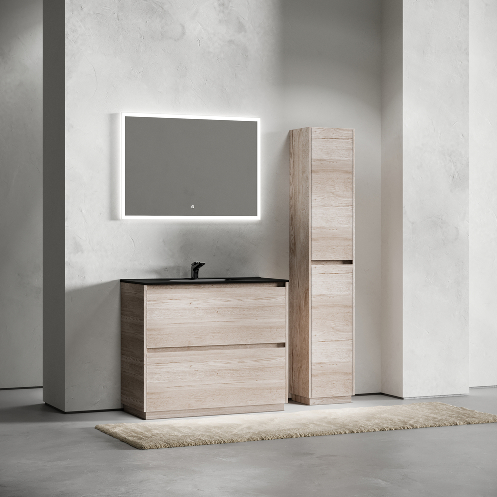 Тумба напольная под раковину Sancos Libra Floor, дуб галифакс натуральный 990х450х840 мм