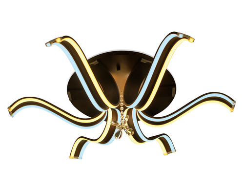 Потолочный светодиодный светильник с пультом FL144/6 CF кофе 84W D900*200 (ПДУ РАДИО 2.4)