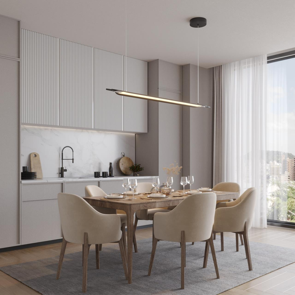 359544 LEDO NT25 000 черный Светильник подвесной диммируемый со сменой цв.температуры (сенсор) IP20 LED 32W 2700/4000/6000K 100-240V ALA