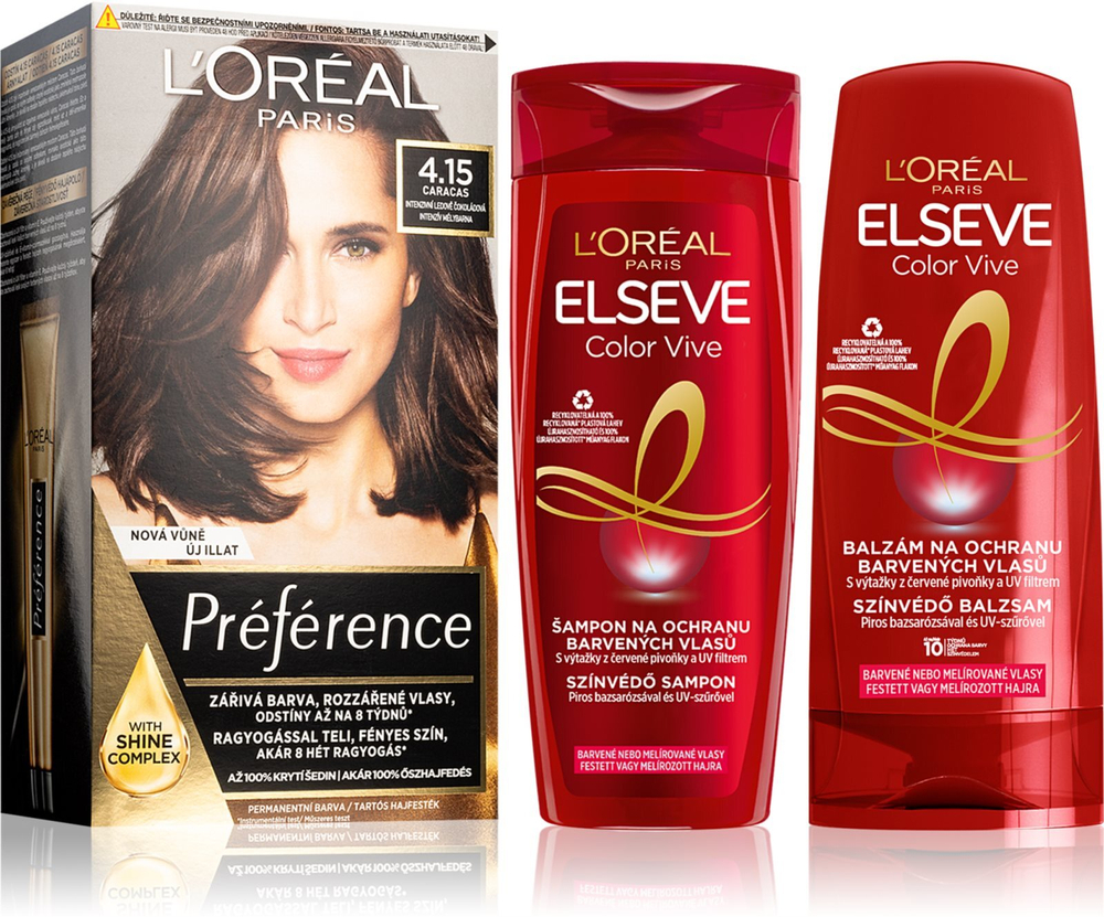 L’Oreal Paris Elseve Color-Vive - набор 4.15 Каракас (для окрашенных волос) /   / GTIN 8592807467879