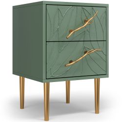 Тумба Арт Колор leaves Стайл Голд Зеленый нефрит