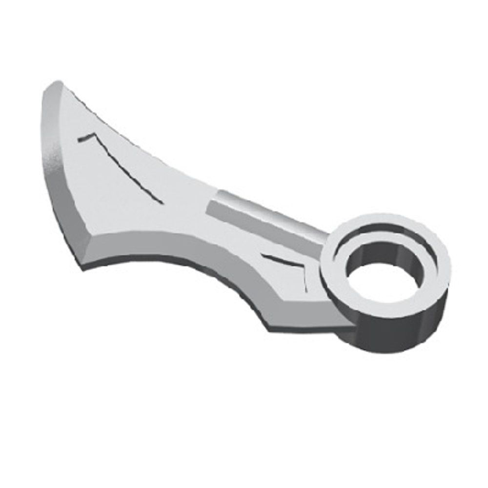 Крыло 1 x 4 с отверстием для булавки Flat Silver 98347