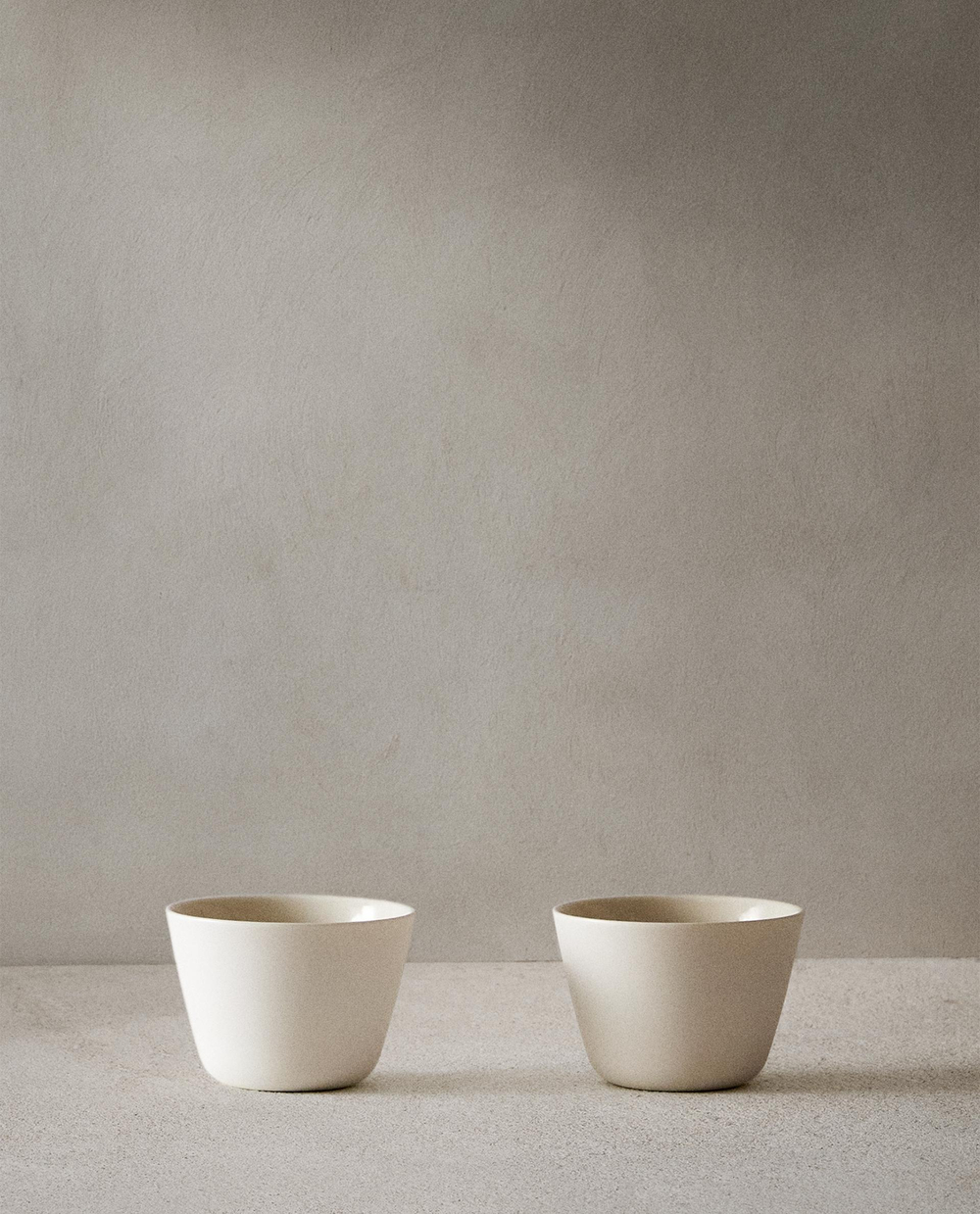 Zara Home чашка из фарфора, цвет бежевый, 9 см · 3265/207
