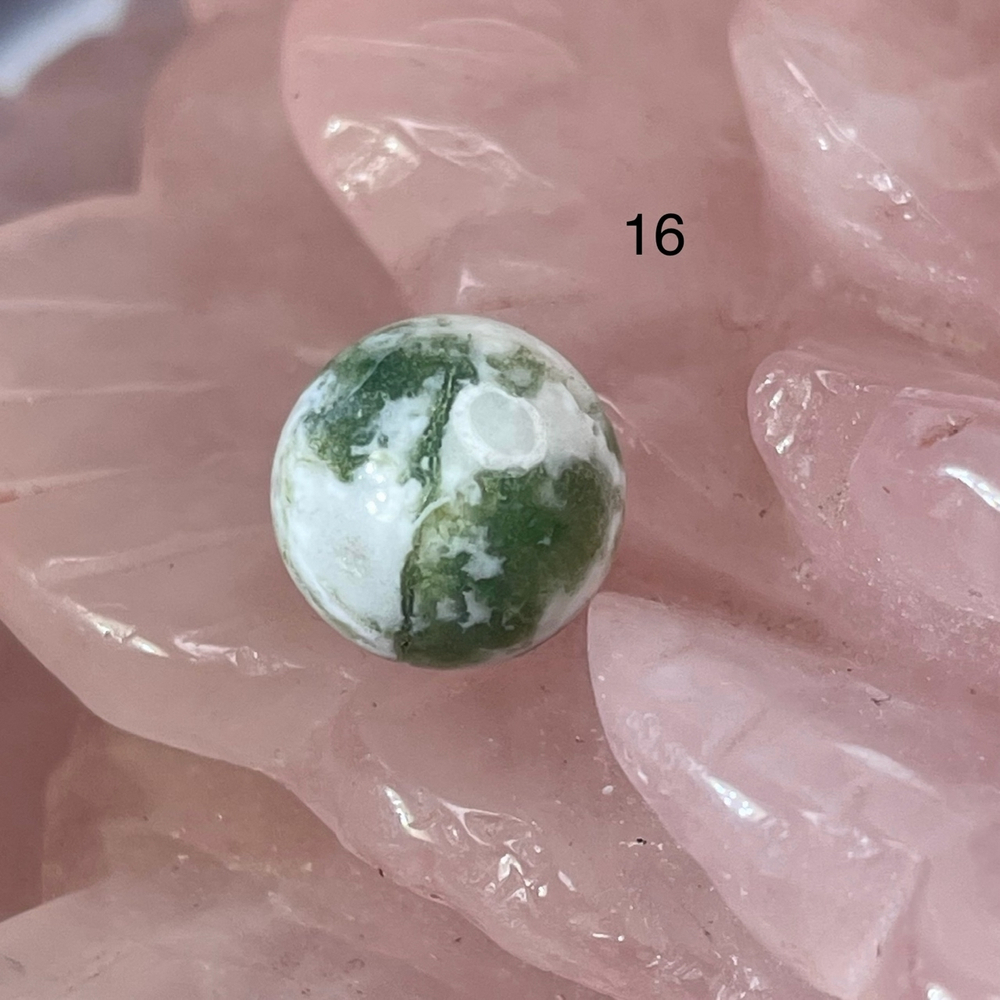 54656  Агат Моховой Бусина 10мм