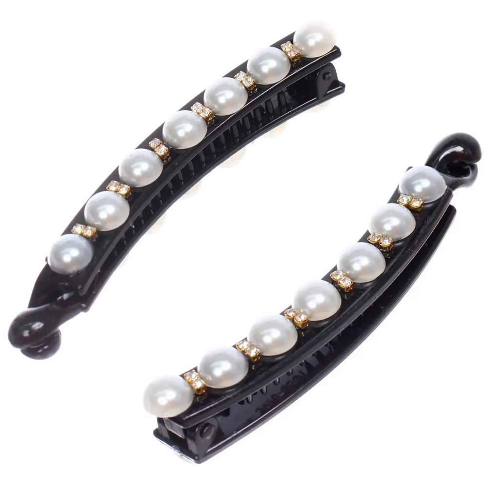 Заколка - банан для волос в пакете «PREMIUM», маскотта, цвет чёрный, 10см