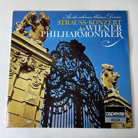 Винтажная виниловая пластинка LP Wiener Philharmoniker, An Der Schonen Blauen Donau, Штраус Strauss Konzert Der Wiener Philharmoniker (Германия 1974)