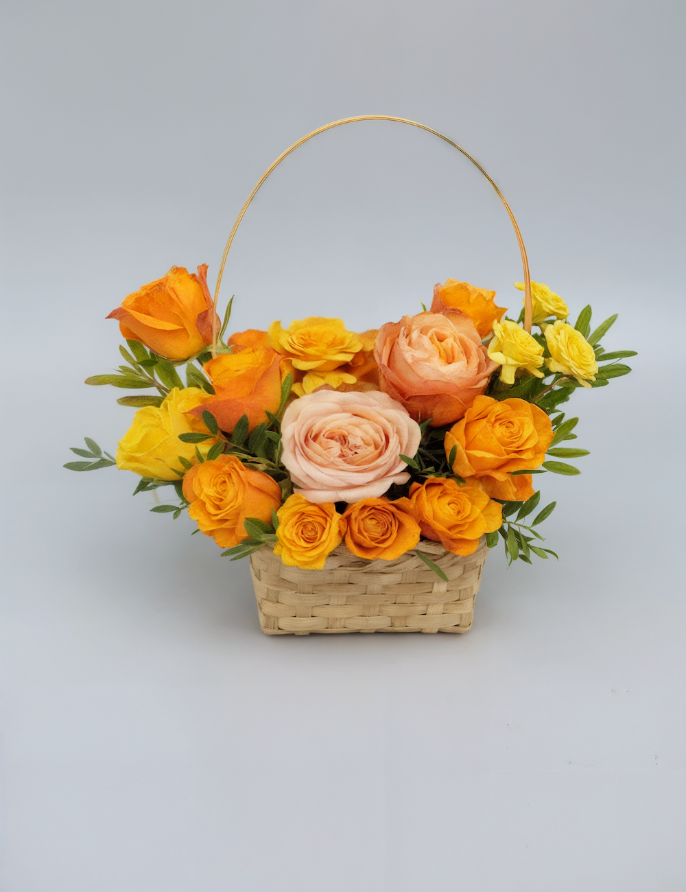 Корзина с цветами Золотое сердце осени
