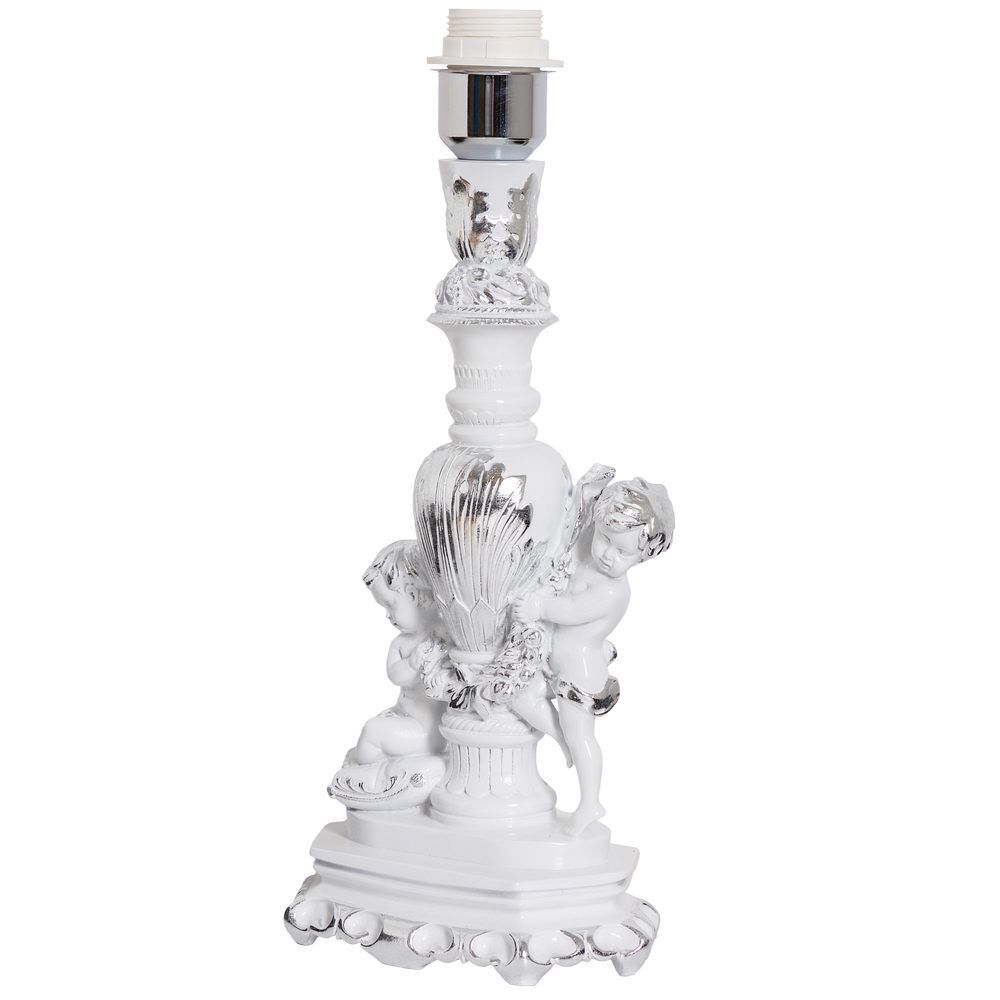 Настольная лампа Путти Сильвер с абажуром Тюссо Vatican (Ватикан) Сильвер