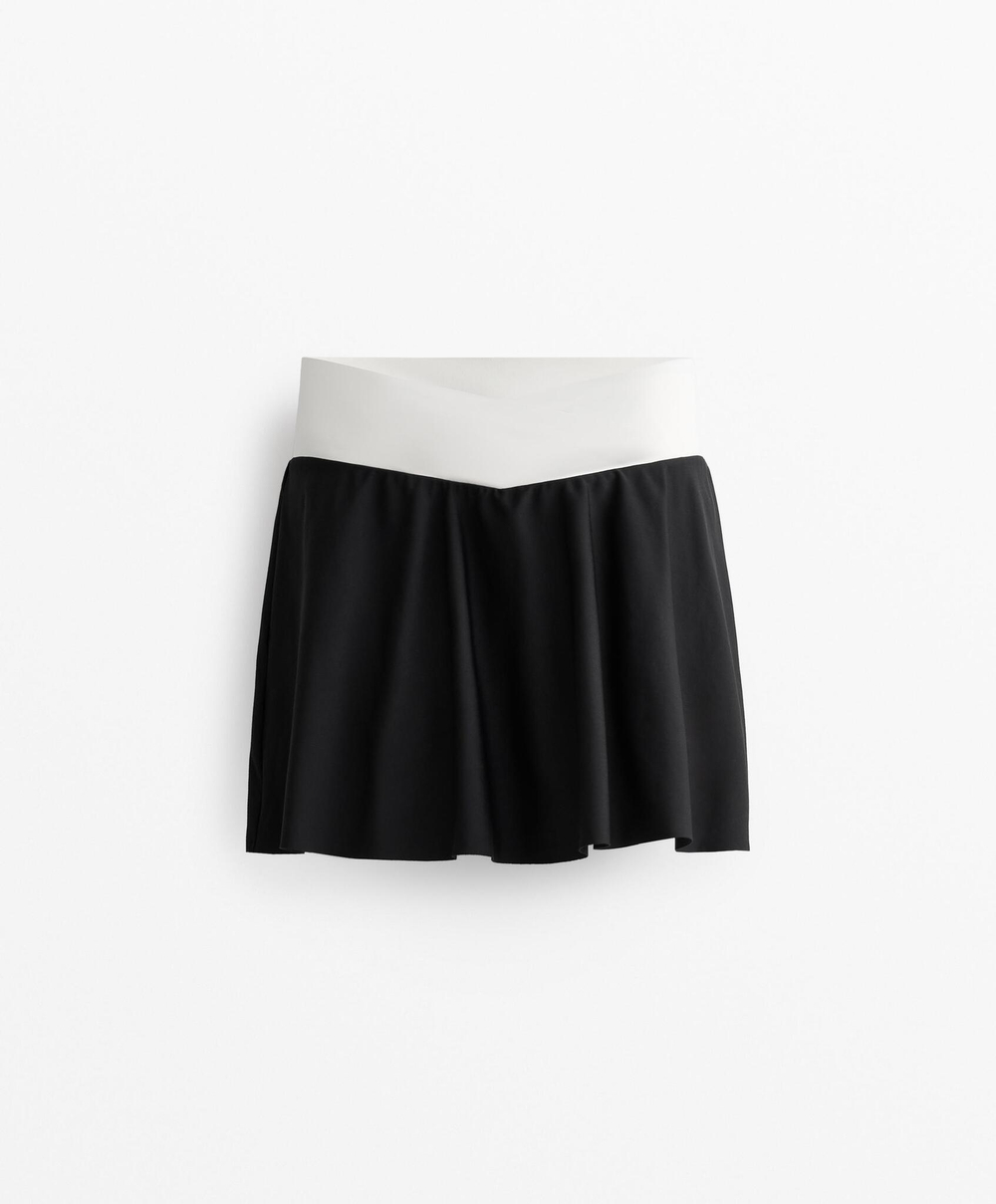 Oysho Юбка Perfect-Adapt V-образного выреза, черный