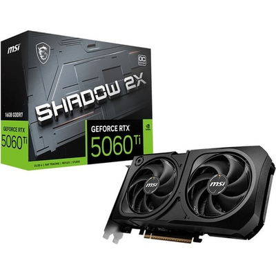 Видеокарта MSI GeForce RTX 5060 Ti SHADOW 2X OC PLUS 16GB (G506T-16S2CP)