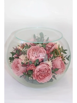 натуральные пионы в стекле, вакуум*