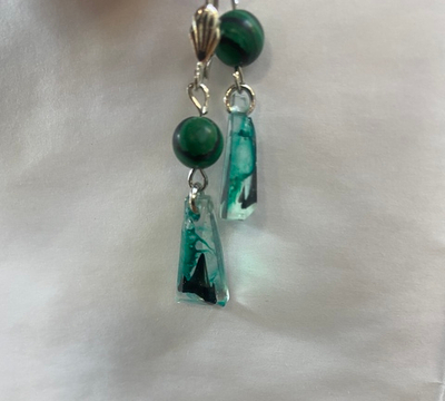 Серьги "Капля моря"