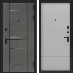 Входная металлическая дверь Бункер HIT B-04/ ФЛ-649 Грей софт (Светло-серый матовый, без текстуры)
