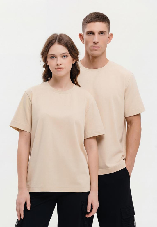 Футболка унисекс 03, цвет бежевый
