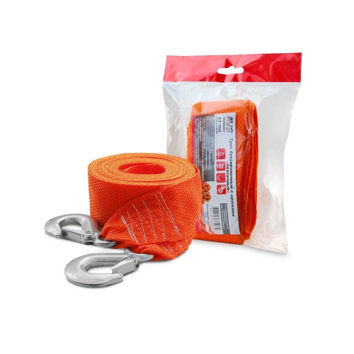 Трос буксировочный c крюками AVS ET-7HS (7т. 5м.) в пакете