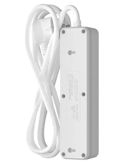 Удлинитель сетевой для розетки ФОТОН 16А 3 метра 3 розетки с выключателем с заземлением белый, ГОСТ