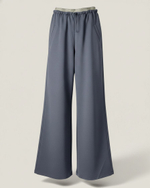 Брюки палаццо трикотажные из джерси в красном