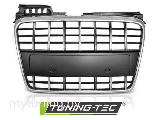 Решетка радиатора для Audi A4 B7 (04-08) Black Chrome S8 Look