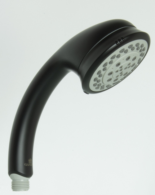 5005-C Лейка массажная 5 позиции (ЧЕРНЫЙ) GANZER  (40/1шт)