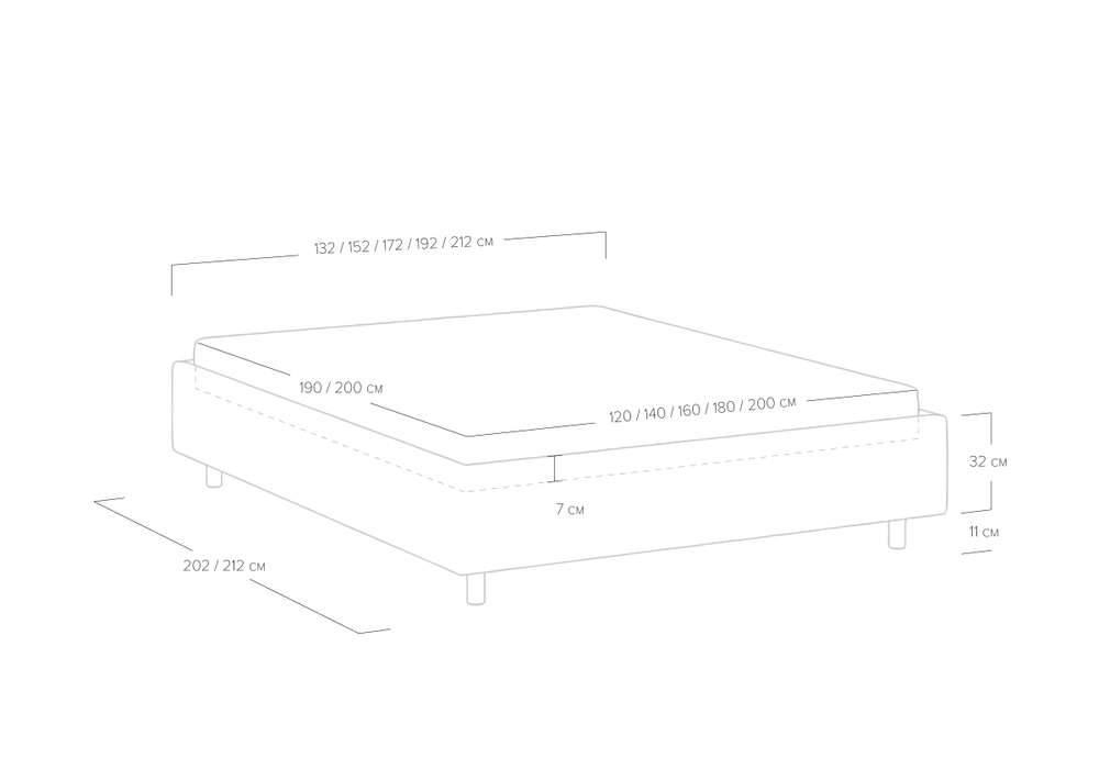 Кровать Scandinavia (200x200)