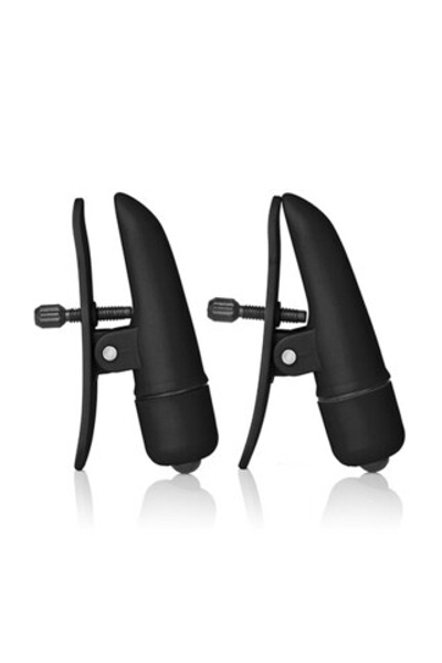 Зажимы на соски Nipple Play Nipplettes Black с вибрацией (Цвет: черный)