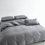 КПБ Однотонный Сатин Элитный на резинке OCER014, 2 спальный, 4 наволочки, простынь 140*200*30