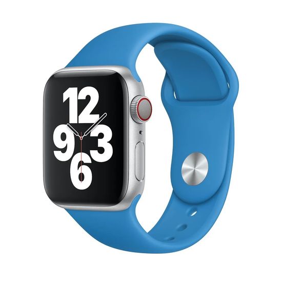 Ремешок Gurdini Спортивный для Apple Watch 42 / 44 mm Голубой